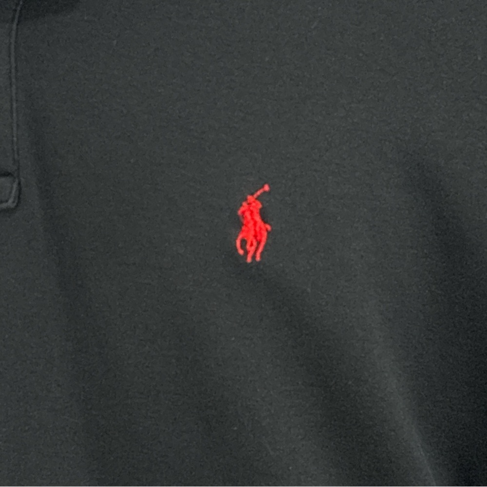 Polo Ralph Lauren Polo Men XXL Classic Black Cotton Short Sleeve Shirt Red Pony - Picture 3 of 6